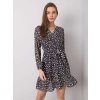 Dámske čierno-biele šaty s podtlačeným vzorom kód produktu TW-SK-BI-26329.20