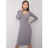 Dámske tmavo-sive šaty pletene dizajnove kód produktu TW-SK-BI-ZS5178.84