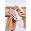 Detské klasické tenisky s efektem tie-dye simba / 807-A PINK/ TIE DYE (Veľkosť 18)