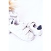 Detské tenisky se suchým zipsom bíle-tmavo modré california / 805-B WHITE/NAVY (Veľkosť 35)