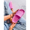 Ružové dámske gumové šľapky na bežné nosenie s otvorenou špičkou, kód produktu V8300
