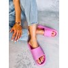 Ružové dámske gumové šľapky na bežné nosenie s otvorenou špičkou, kód produktu V8300