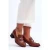 Pohodlné kožené lodičky hnedé damira / 20111 V.Kasztan+cn (Veľkosť 36)