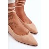Dámske semišové baleríny nude lilly ann / 4075 NUDE (Veľkosť 36)