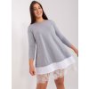 Dámske sive šaty plus size kód produktu EM-SK-HS-20-37.05P