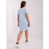 Dámske svetlo-modre šaty - tunika plus size kód produktu RV-TU-8862.69P