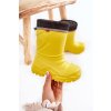 Detské zateplené členkové topánky do dešte befado 162x302 žlute / 162X/Y302 YELLOW (Veľkosť 33)