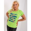 Dámska blúzka plus size limetková-zelená RV-BZ-8969.92P