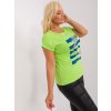 Dámska blúzka plus size limetková-zelená RV-BZ-8969.92P