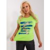 Dámska blúzka plus size limetková-zelená RV-BZ-8969.92P
