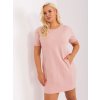 Dámske svetlo-ružove šaty plus size kód produktu RV-SK-8899.14P