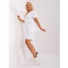 Dámske biele šaty - tunika plus size kód produktu RV-TU-8862.69P