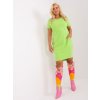 Dámske limetkove-zelene šaty - tunika plus size kód produktu RV-TU-8862.69P