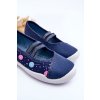 Detské tmavo modré šľapky s rovnou podrážkou, textilné, kód produktu 116X316 NAVY