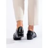 Čierne dámske mokasíny na hrubom podpätku Shelvt kod CCC -1- 10904B.PU (Veľkosť 37)
