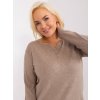 Dámsky sveter farba Tmavo-béžová kód PM-SW-PM-3897.06P