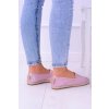 Ružové dámske espadrilky s trblietkami na rovnej podrážke, textil, kód produktu 2870-1 PINK