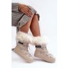 Dámske na šnúrovanie snehule svetlo béžove santero / NB605 BEIGE (Veľkosť 37)