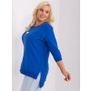 Dámska blúzka plus size tmavo-modrá RV-BZ-9116.54P