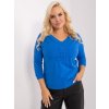 Dámska blúzka plus size tmavo-modrá RV-BZ-9143.87P