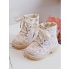 Detské členkové topánky  béžové kód obuvi 2322-1A/2A/3A BEIGE (Veľkosť 35)