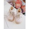 Detské členkové topánky  béžové kód obuvi 2322-1A/2A/3A BEIGE (Veľkosť 35)