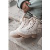 Detské zateplené botky na zips bežové dolida / 2322-1A/2A/3A BEIGE (Veľkosť 27)