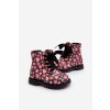 Dolida ocieplané Detské botky na zips čierne-růžová / 2325-1A/2A/3A BLACK (Veľkosť 19)