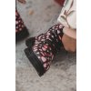 Dolida ocieplané Detské botky na zips čierne-růžová / 2325-1A/2A/3A BLACK (Veľkosť 19)
