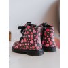 Dolida ocieplané Detské botky na zips čierne-růžová / 2325-1A/2A/3A BLACK (Veľkosť 19)