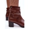 Dámské zvlněné botky na sloupu hnědé Liriam (Veľkosť 37)