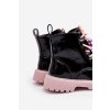 Detské členkové topánky  čierne kód obuvi 23DZ23-6574 BLACK-PINK (Veľkosť 32)