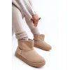 Béžové dámske snehule z eko semišu s hrejivou kožušinkou, kód produktu MM274160 BEŻ