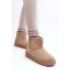Béžové dámske snehule z eko semišu s hrejivou kožušinkou, kód produktu MM274160 BEŻ