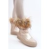 Dámské Sněhule S Kožíškem Béžové Big Star MM274380 (Veľkosť 36)