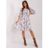 Dámske biele šaty s podtlačeným vzorom kód produktu LK-SK-509388.88