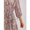 Dámske tmavo-béžove šaty s podtlačeným vzorom kód produktu LK-SK-509388.88
