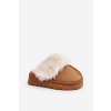 Detské papuče s kožušinou birasta / 2017-2B/3B CAMEL (Veľkosť 26)
