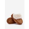 Detské papuče s kožušinou birasta / 2017-2B/3B CAMEL (Veľkosť 26)