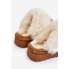 Detské papuče s kožušinou birasta / 2017-2B/3B CAMEL (Veľkosť 26)