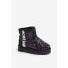 Dětské zimní boty s podšívkou z flitrů černých Rebbica (Veľkosť 34)