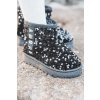 Dětské zimní boty s podšívkou z flitrů černých Rebbica (Veľkosť 34)