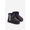 Dětské zimní boty s podšívkou z flitrů černých Rebbica (Veľkosť 34)