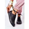 Dámske čierne tenisky na nízkom podpätku z eko kože kód obuvi TE- CCC -01-II274002 BLACK : Naše topky dnes (Veľkosť 37)