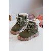 Detské členkové topánky  zelené kód obuvi 20304-1D/2D/3D GREEN (Veľkosť 20)