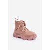Ocieplane lakierované Detské botky big star mm374144 ružové / MM374144 RÓŻ (Veľkosť 30)