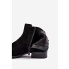 Dámské botky s přímým podpatkem černé Sauamia (Veľkosť 36)
