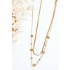 Dámský řetízek had se květy zlaty (Veľkosť Uni)