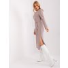 Dámske tmavo-béžove šaty na bežný deň kód produktu LK-SK-509447.75P