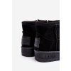 Dětské zimní boty s polstrováním na zip černé Big Star MM374100 (Veľkosť 23)